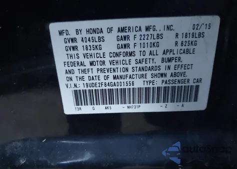 2016 Acura Ilx Premium A-Spec Packages/Technology Plus A-Spec Packages from USA, damaged, VIN 19UDE2F84GA001556